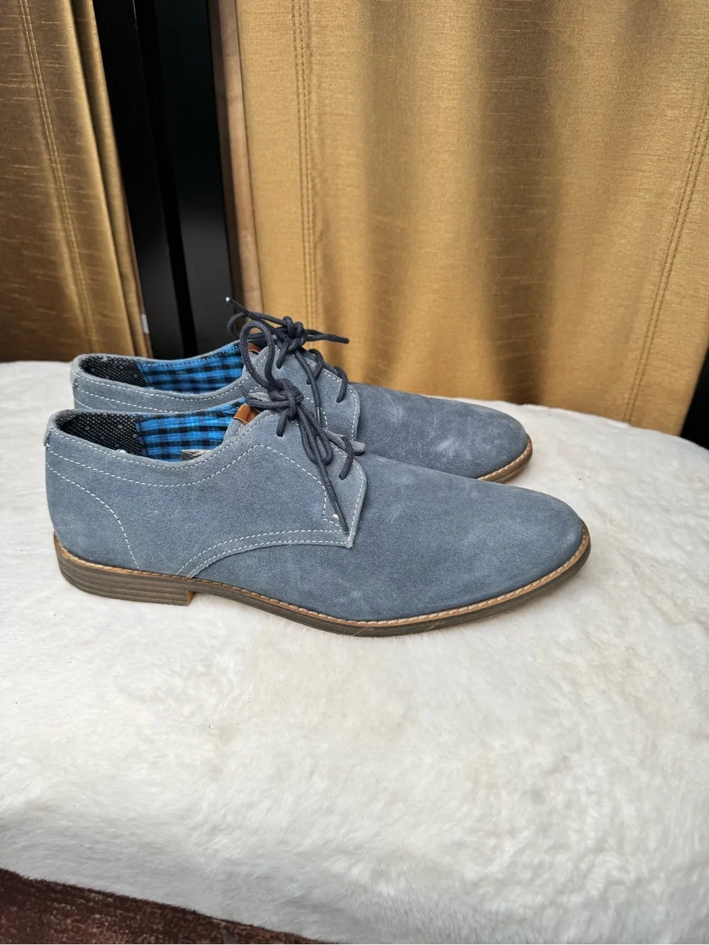 Ben Sherman Gray Suede Derby Shoes Men’s US 8 UK 7 EU 41